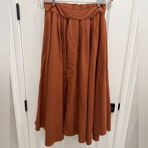 Chic A-Line Rust Skirt